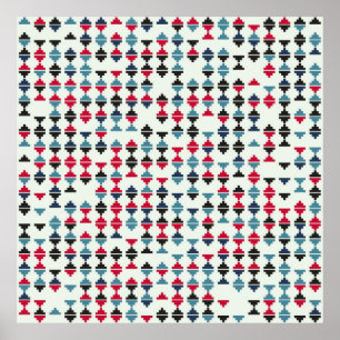 Nahtlose geometrische Mustergestaltung zur Illustr Poster