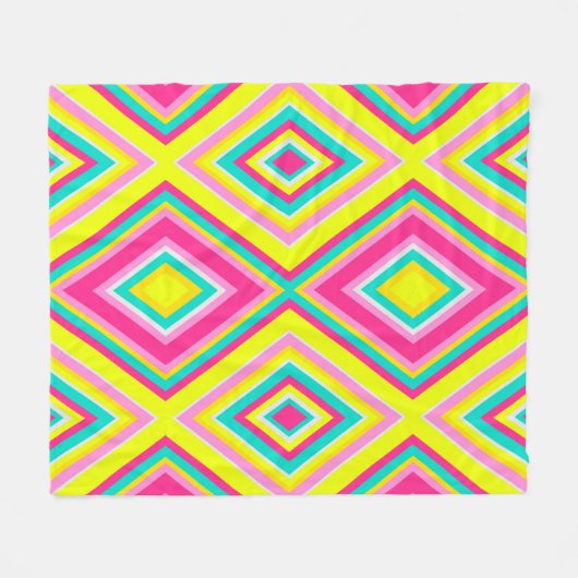 Nahtlose geometrische Rhombus formt moderne trendy Fleecedecke (Vorderseite (Horizontal))