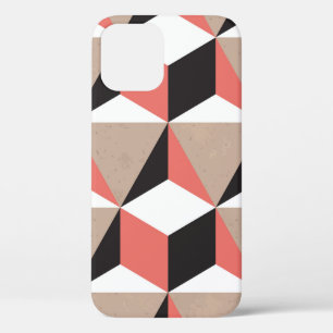 Nahtlose Geometrische Schwarz-weiße Coral 3D Forme Case-Mate iPhone Hülle