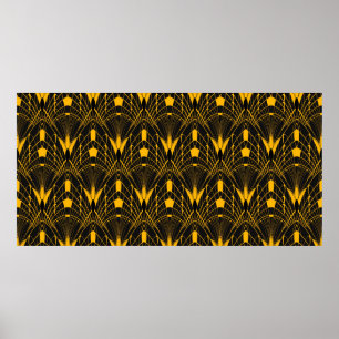 Nahtlose geometrische Verzierung. Abstrakter Handg Poster