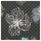 Nahtlose gezeichnete Blume abstrakt modern pa Stoff (Nahaufnahme)