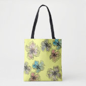 Nahtlose gezeichnete Blume abstrakt modern pa Tasche (Vorderseite)