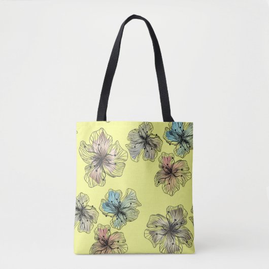 Nahtlose gezeichnete Blume abstrakt modern pa Tasche (Vorderseite)
