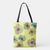 Nahtlose gezeichnete Blume abstrakt modern pa Tasche (Rückseite)