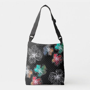 Nahtlose gezeichnete Blume abstrakt modern pa Tragetaschen Mit Langen Trägern