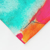 Nahtlose Giraffe, blau, orange Wasserfarbe Künstle Fleecedecke (Ecke)