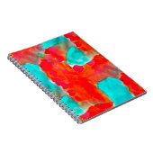 Nahtlose Giraffe, blau, orange Wasserfarbe Künstle Notizblock (Rechte Seite)