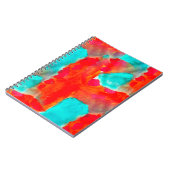 Nahtlose Giraffe, blau, orange Wasserfarbe Künstle Notizblock (Linke Seite)