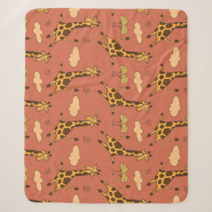 Nahtlose Giraffe Muster Vintage Illustration Sherpadecke