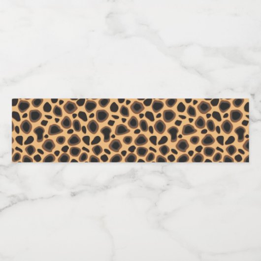 Nahtlose Giraffe-Skin-Muster Wasserflaschenetikett (Einzelnes Label)