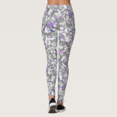 Nahtlose Glitzer-Glitzern glänzen Silber Leggings (Rückseite)