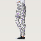 Nahtlose Glitzer-Glitzern glänzen Silber Leggings (Links)