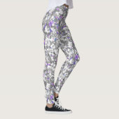 Nahtlose Glitzer-Glitzern glänzen Silber Leggings (Rechts)