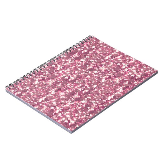 Nahtlose Glitzer-Glitzern glänzen Silber Notizblock (Linke Seite)