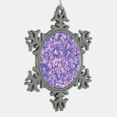 Nahtlose Glitzer-Sequenzen funkeln lila violetten Schneeflocken Zinn-Ornament (Links)