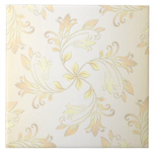 Nahtlose Gold Floral Keramik Tile Fliese