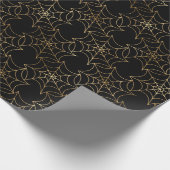 Nahtlose goldene Fohlen und schwarze Kobelgewebe H Geschenkpapier (Ecke)