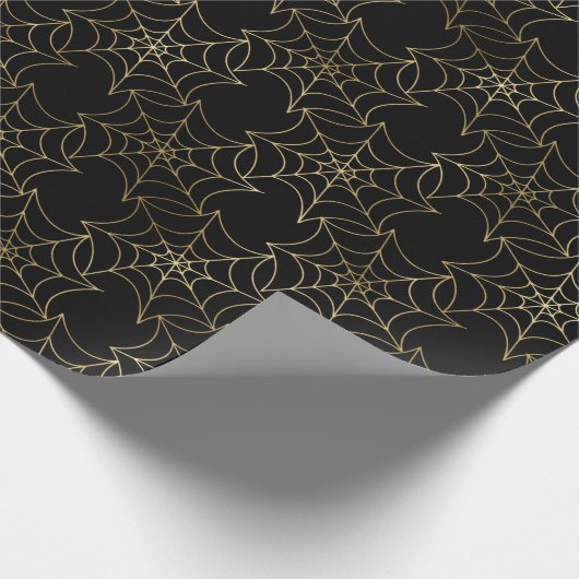 Nahtlose goldene Fohlen und schwarze Kobelgewebe H Geschenkpapier (Ecke)