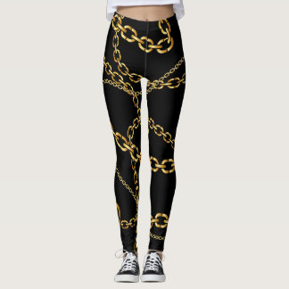 Nahtlose goldene Kette, elegantes Muster. Leggings