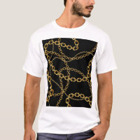 Nahtlose goldene Kette, elegantes Muster.