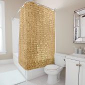 Nahtlose Goldfolie, goldene Glitzer-Textur Duschvorhang (Beispiel)