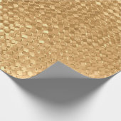 Nahtlose Goldfolie, goldene Glitzer-Textur Geschenkpapier (Ecke)