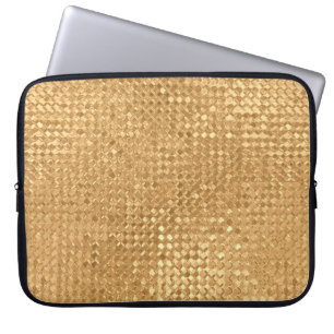 Nahtlose Goldfolie, goldene Glitzer-Textur Laptopschutzhülle