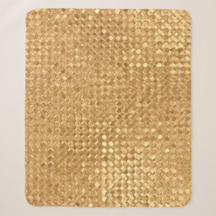 Nahtlose Goldfolie, goldene Glitzer-Textur Sherpadecke