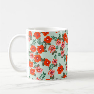 Nahtlose Götzenmuster in kleinen niedlichen wilden Kaffeetasse