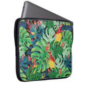 Nahtlose Grafik mit Blätter monstera und  Laptopschutzhülle (Vorne Rechts)