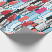 Nahtlose Grafik mit farbigen Lippenstift Geschenkpapier (Ecke)