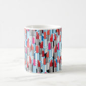 Nahtlose Grafik mit farbigen Lippenstift Kaffeetasse (Mittel)
