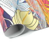 Nahtlose grafische Muster Wunder mehrfarbige Leist Geschenkpapier (Rolleneckpunkt)