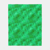 Nahtlose grüne Fohlen und schwarze Kobelgewebe Hal Fleecedecke (Vorderseite)