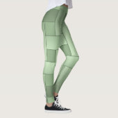 Nahtlose grüne Seide mit gestreiftem Muster, moder Leggings (Rechts)