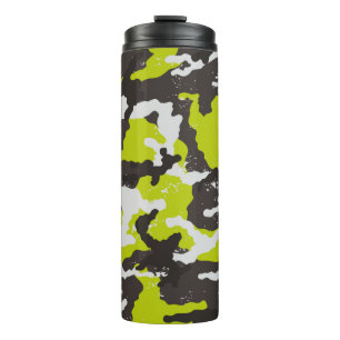 Nahtlose Grunge Tarnung Hintergrund. Camouflage Thermosbecher