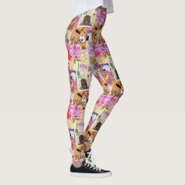 Nahtlose Halloween-Briefmarke-Kollektionen Leggings