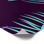 Nahtlose Hand gezeichnete Pfauenfedern Muster. Vin Poster (Ecke)