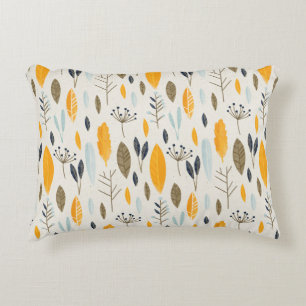 Nahtlose Hand illustrierte Blumenmuster auf Papier Dekokissen