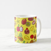 Nahtlose, handgezeichnete Muster mit tropischem Ex Kaffeetasse (VorderseiteRechts)