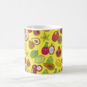 Nahtlose, handgezeichnete Muster mit tropischem Ex Kaffeetasse (Mittel)