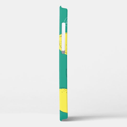 Nahtlose, handgezogene Lemon mit Blätter Muster in Case-Mate iPhone Hülle (Rückseite / Links)