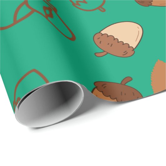 Nahtlose Hazelnusswrapping Paper für den gemütlich Geschenkpapier (Rolleneckpunkt)