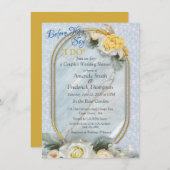 Nahtlose hellblaue, rosa und weiße Mandalase Einladung (Vorne/Hinten)