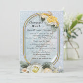 Nahtlose hellblaue, rosa und weiße Mandalase Einladung (Stehend Vorderseite)