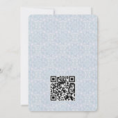 Nahtlose hellblaue, rosa und weiße Mandalase Einladung (Rückseite)