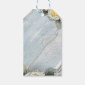 Nahtlose hellblaue, rosa und weiße Mandalase Geschenkanhänger (Rückseite)