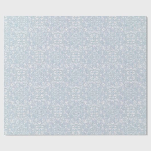 Nahtlose hellblaue, rosa und weiße Mandalase Geschenkpapier (Flach)