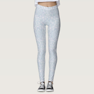 Nahtlose hellblaue, rosa und weiße Mandalase Leggings