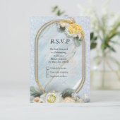 Nahtlose hellblaue, rosa und weiße Mandalase RSVP Karte (Stehend Vorderseite)